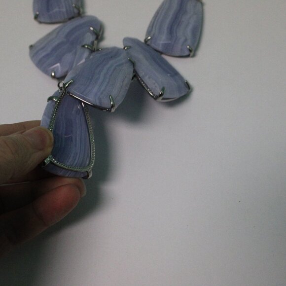 RARE Blue Lace Agate Harlow necklace - Picture 4 of 5